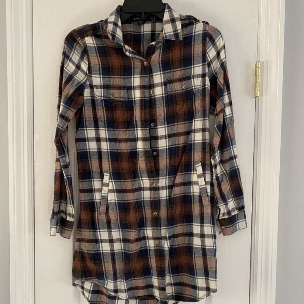 Plaid Tunic Shirt